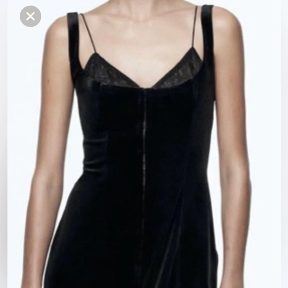 BNWT ZARA Velvet Corset Double Strap style dress Medium - Picture 3 of 7